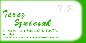 terez szmicsak business card